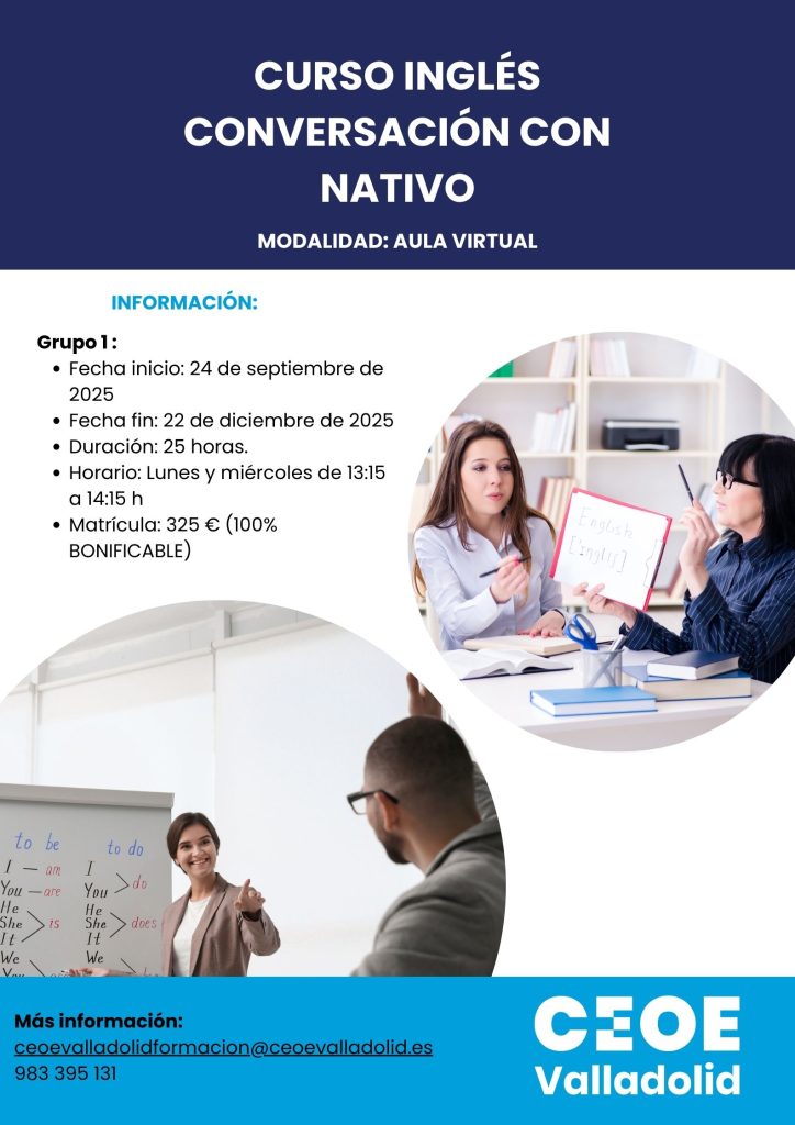 Cartel Curso Ingles Cursos CEOE Valladolid (2)