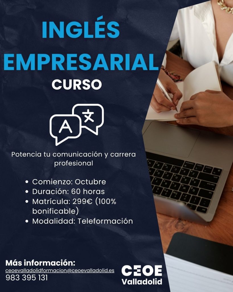 Cartel Inglés Empresarial Cursos CEOE Valladolid (2)