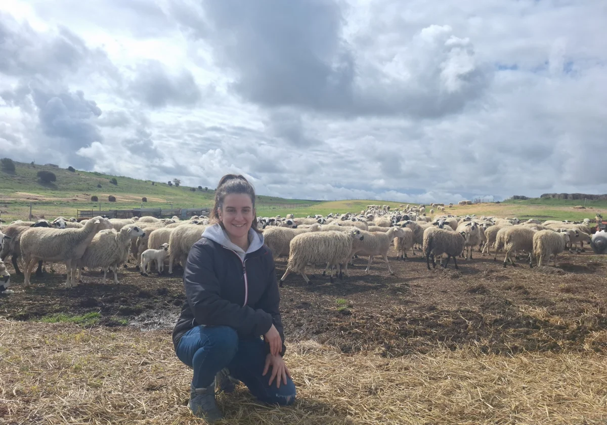 Marina Lázaro, ganadera que se acaba de incorporar al sector primario en Oquillas (Burgos). S.G,